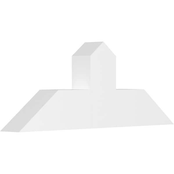 Ekena Millwork Portland Architectural Grade PVC Gable Bracket, 36"W x 13 1/2"H x 4"D x 6"F, 9/12 Pitch GBP036X14X0406POR00 - main